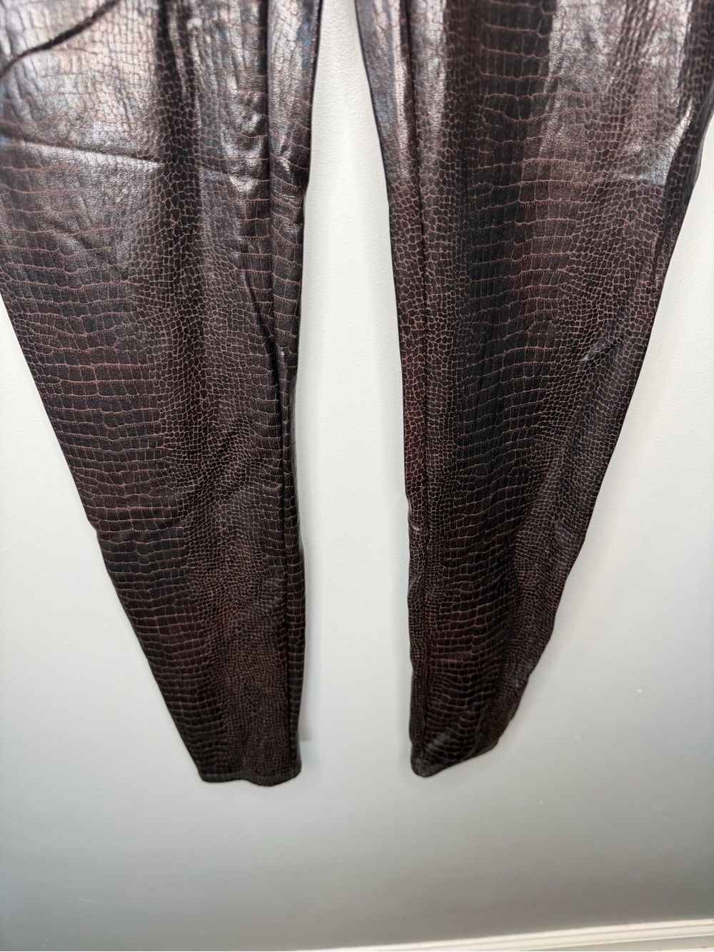 SPANX® Faux Leather Croc Shine Leggings - Picture 6 of 12